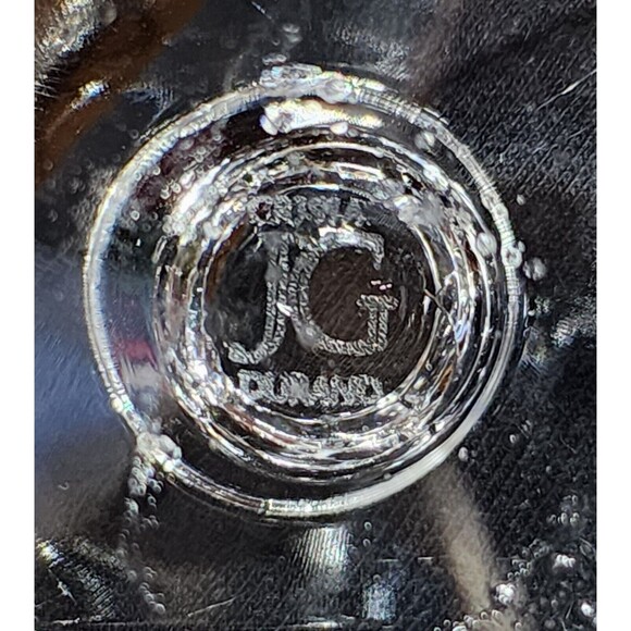 JG Durand Vintage Crystal Sculpture Candle Holder 2.25in x 4in 1980 Round Candle - Picture 6 of 11